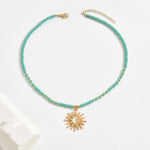 Collier Pendentif Soleil Bohème