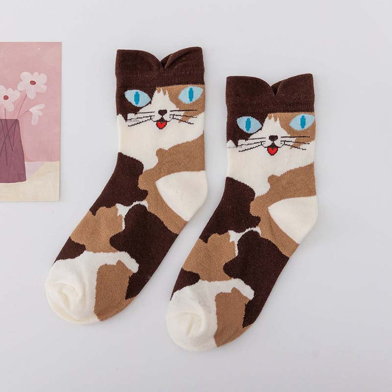 Chaussettes Décontractées À Motif De Chat