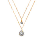 Collier Pendentif Goutte D'Eau Vintage