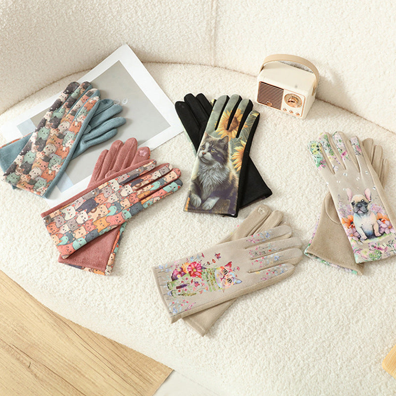 Gants Chauds De Dessin Animé