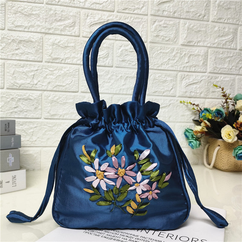 Sac De Broderie Florale Vintage