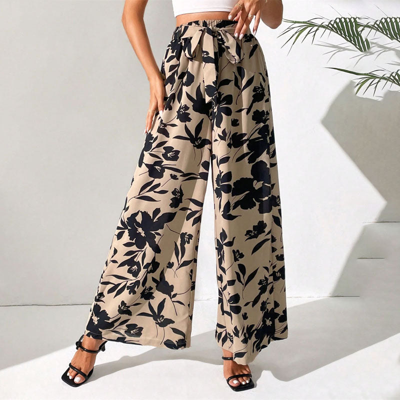 Pantalon Vintage À Imprimé Floral