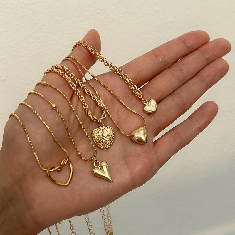 Ensemble De Collier Pendentif Coeur
