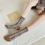 Chaussettes Fleuries Vintage