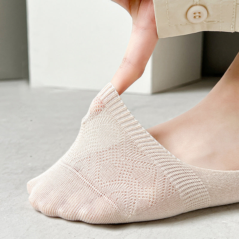 Chaussettes Respirantes De Couleur Unie