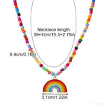 Collier Pendentif Arc-En-Ciel