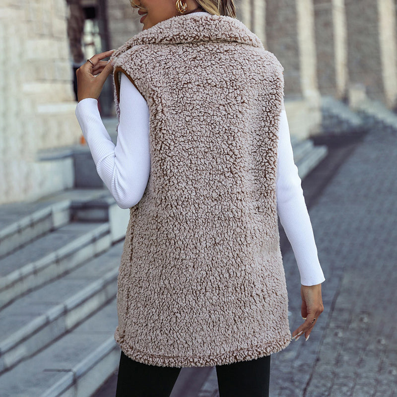 Cardigan Gilet Décontracté En Peluche