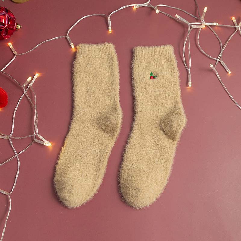 Chaussettes De Noël Chaudes En Peluche