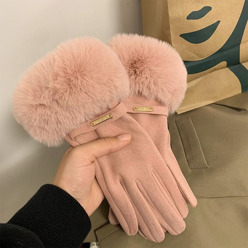 Gants Chauds De Couleur Unie