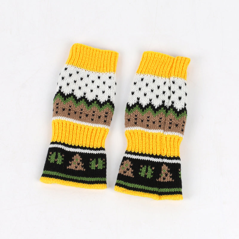 Gants Tricotés De Noël