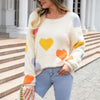 Pull En Tricot À Motif Coeur