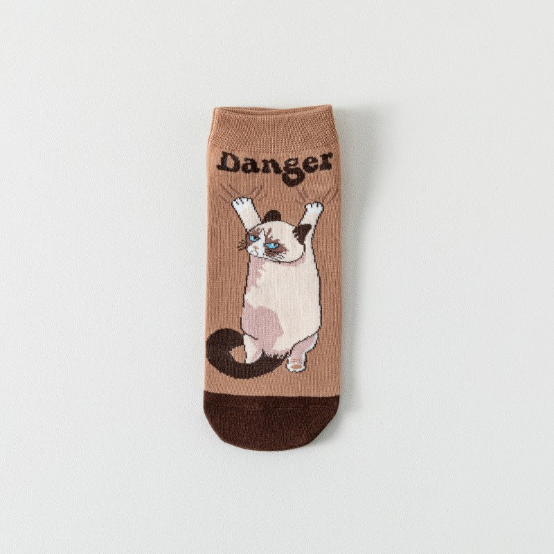 Chaussettes Créatives À Imprimé Chat