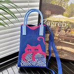 Sac Tricoté Chat De Dessin Animé