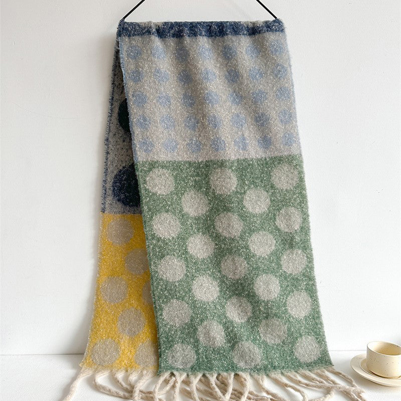 Écharpe Chaude À Pois