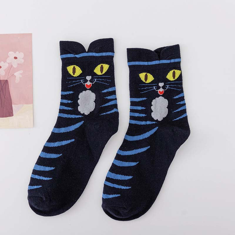 Chaussettes Décontractées À Motif De Chat