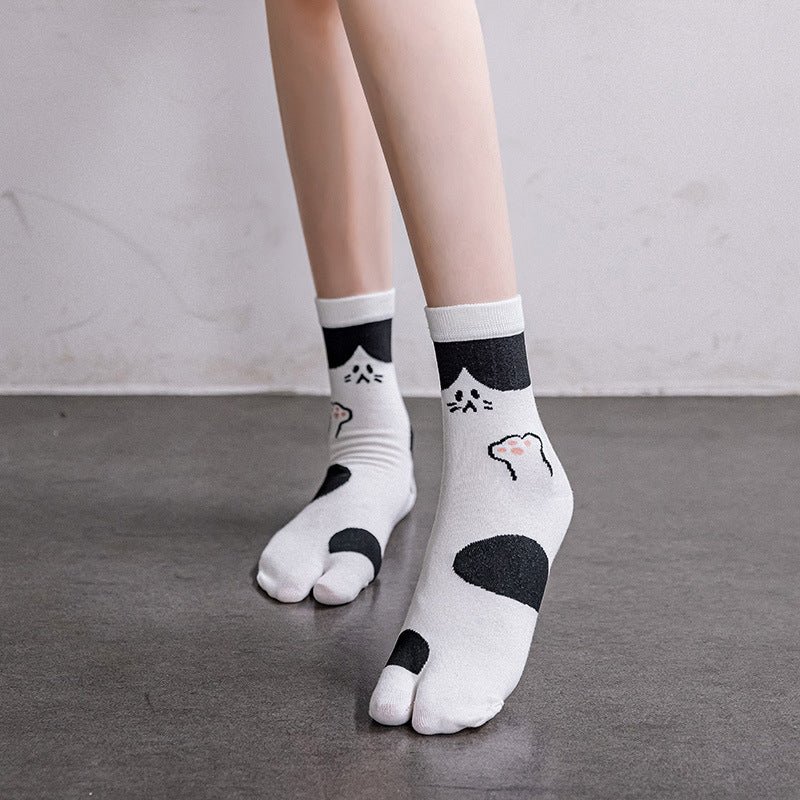 Chaussettes Décontractées À Imprimé Chat