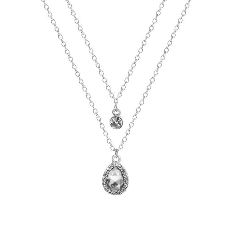 Collier Pendentif Goutte D'Eau Vintage