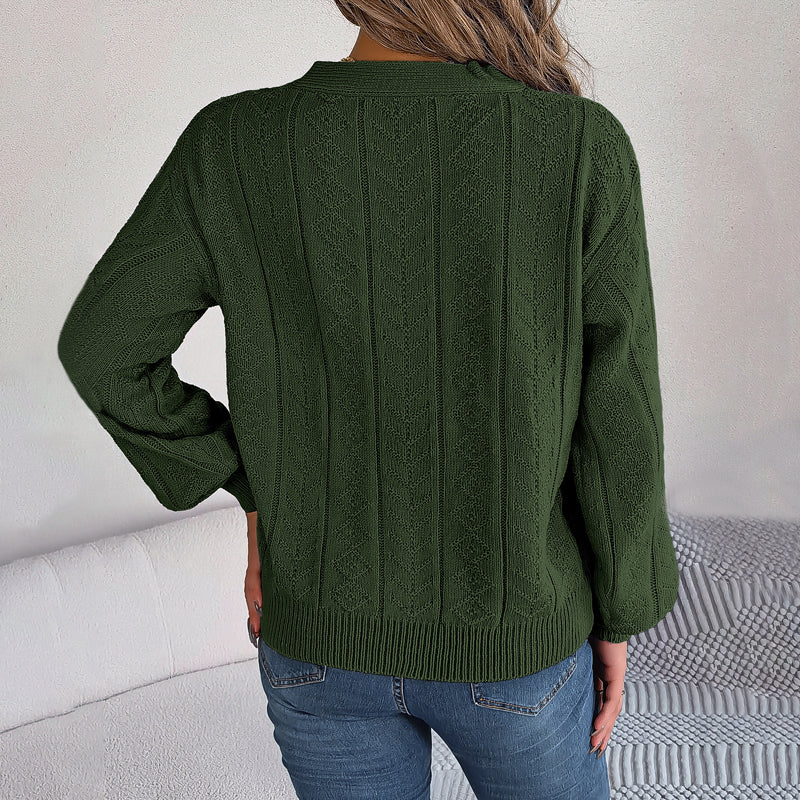 Pull Décontracté En Maille Torsadée