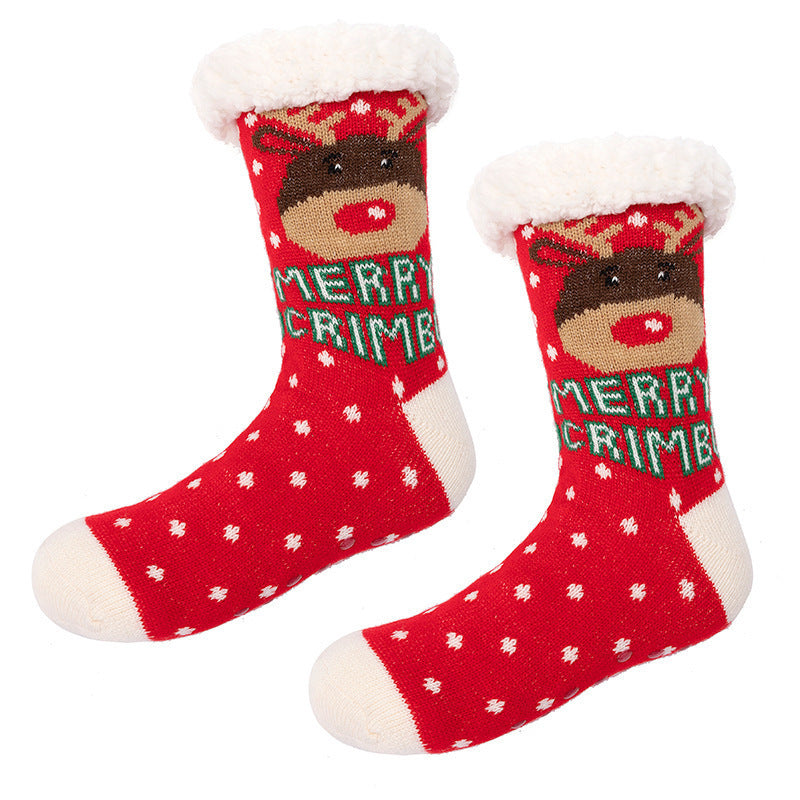 Chaussettes Chaudes Antidérapantes De Noël