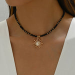 Collier Pendentif Soleil Bohème