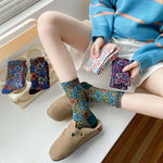 Chaussettes Fleuries Vintage