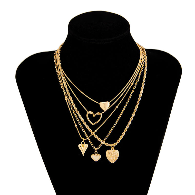 Ensemble De Collier Pendentif Coeur