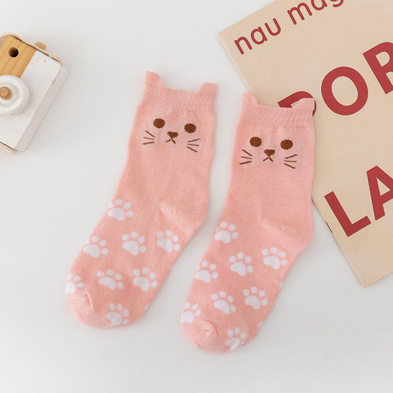 Chaussettes À Imprimé Patte De Chat