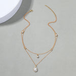Collier Pendentif Goutte D'Eau Vintage