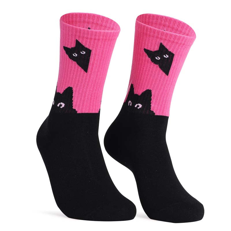 Chaussettes Décontractées À Imprimé Chat