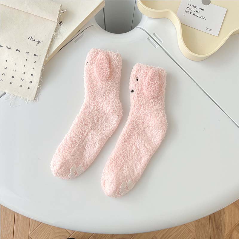 Chaussettes En Peluche Chien De Dessin Animé