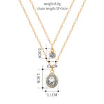 Collier Pendentif Goutte D'Eau Vintage