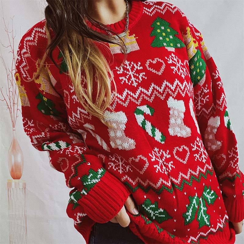 Pull En Tricot De Noël Décontracté