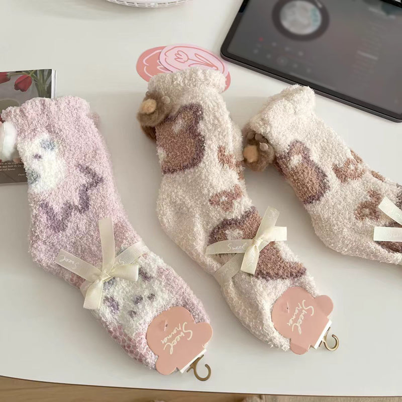 Chaussettes En Peluche De Dessin Animé