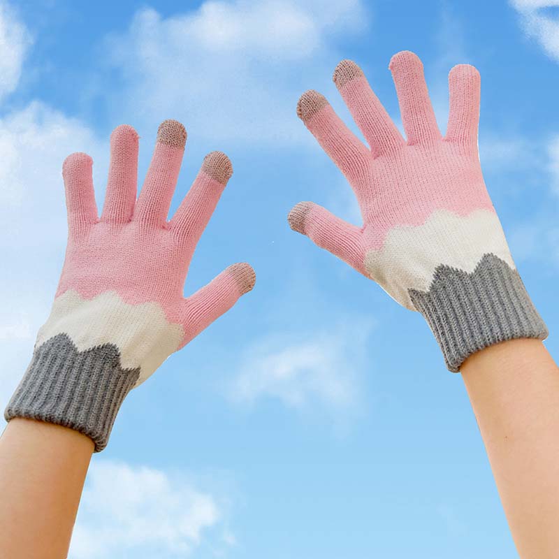 Gants Décontractés À Blocs De Couleurs