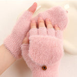 Gants Chauds De Couleur Unie