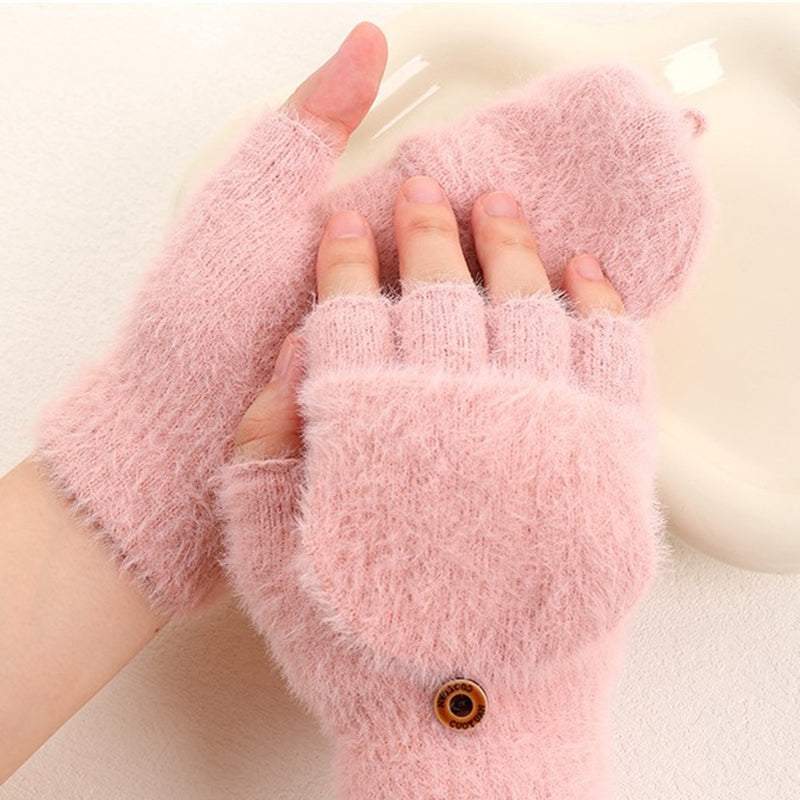 Gants Chauds De Couleur Unie