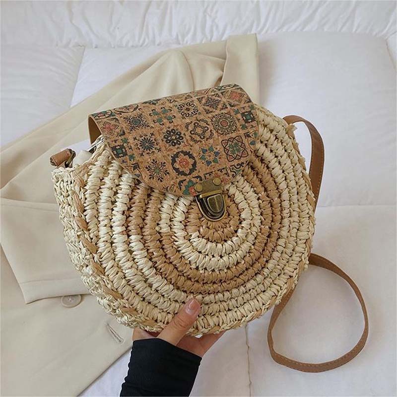 Sac En Paille Style Ethnique