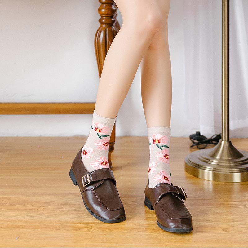 Chaussettes Fleuries Vintage