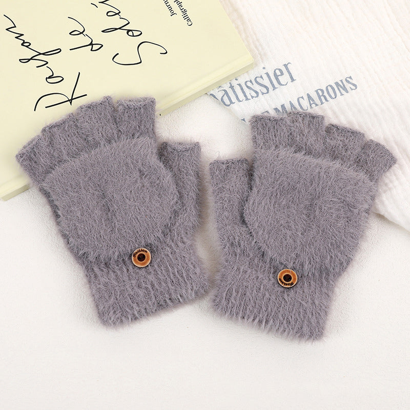 Gants Chauds De Couleur Unie