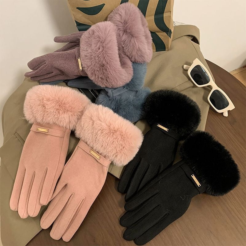 Gants Chauds De Couleur Unie