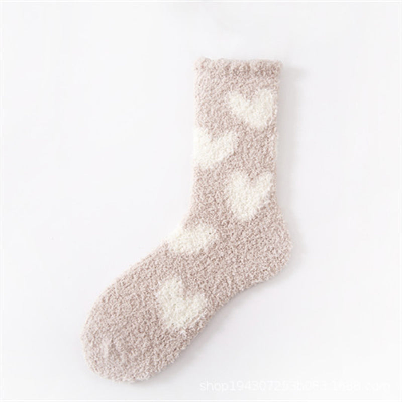 Chaussettes Chaudes À Motif Coeur