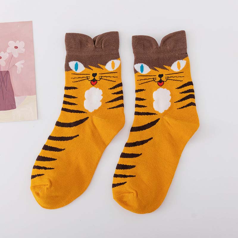 Chaussettes Décontractées À Motif De Chat