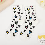Chaussettes Décontractées À Imprimé Coeur