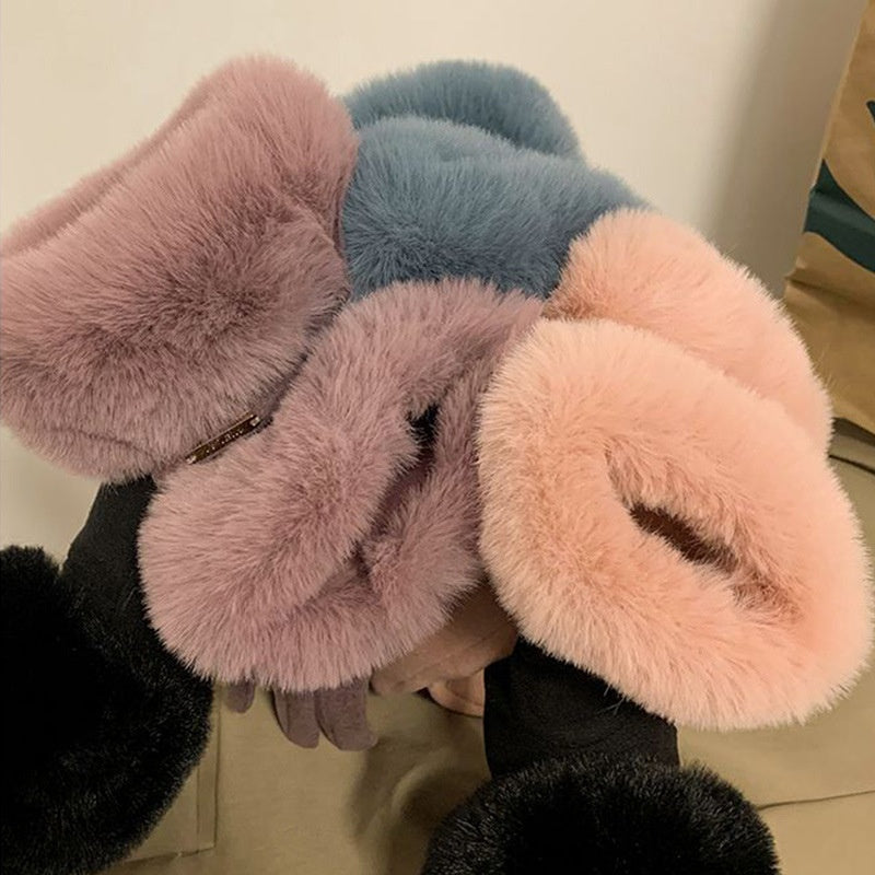 Gants Chauds De Couleur Unie
