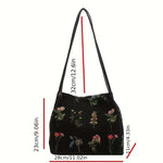 Sac Vintage Brodé De Fleurs