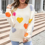 Pull En Tricot À Motif Coeur