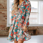 Robe Chemise À Imprimé Floral