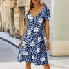 Robe À Imprimé Floral Vintage