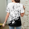 T-Shirt À Fleurs À Blocs De Couleurs