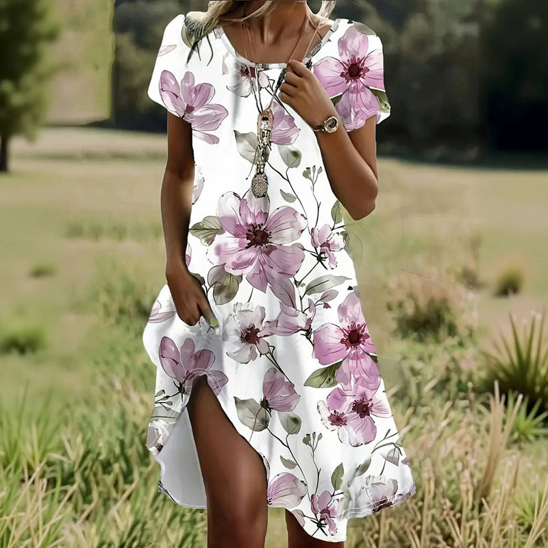 Robe Décontractée À Imprimé Floral